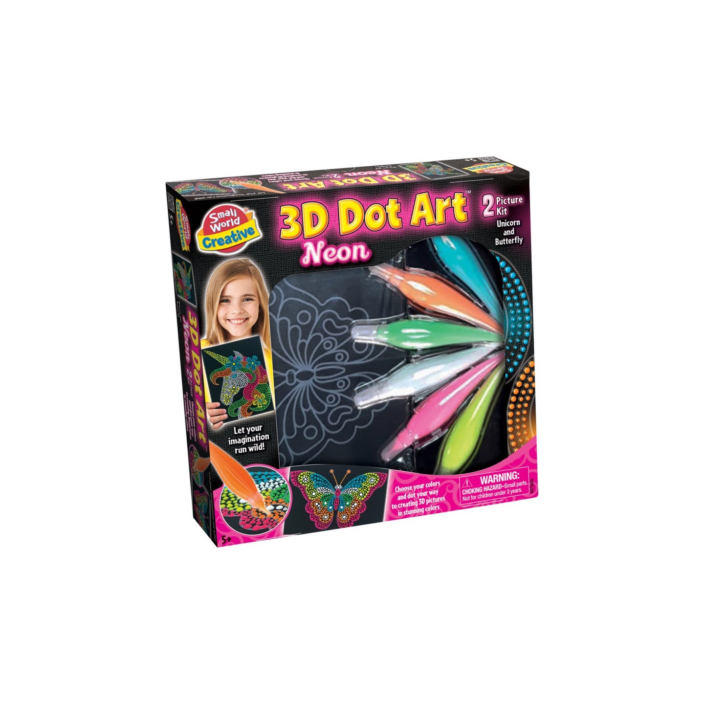 Small World Toys 3D Dot Art Neon Kit