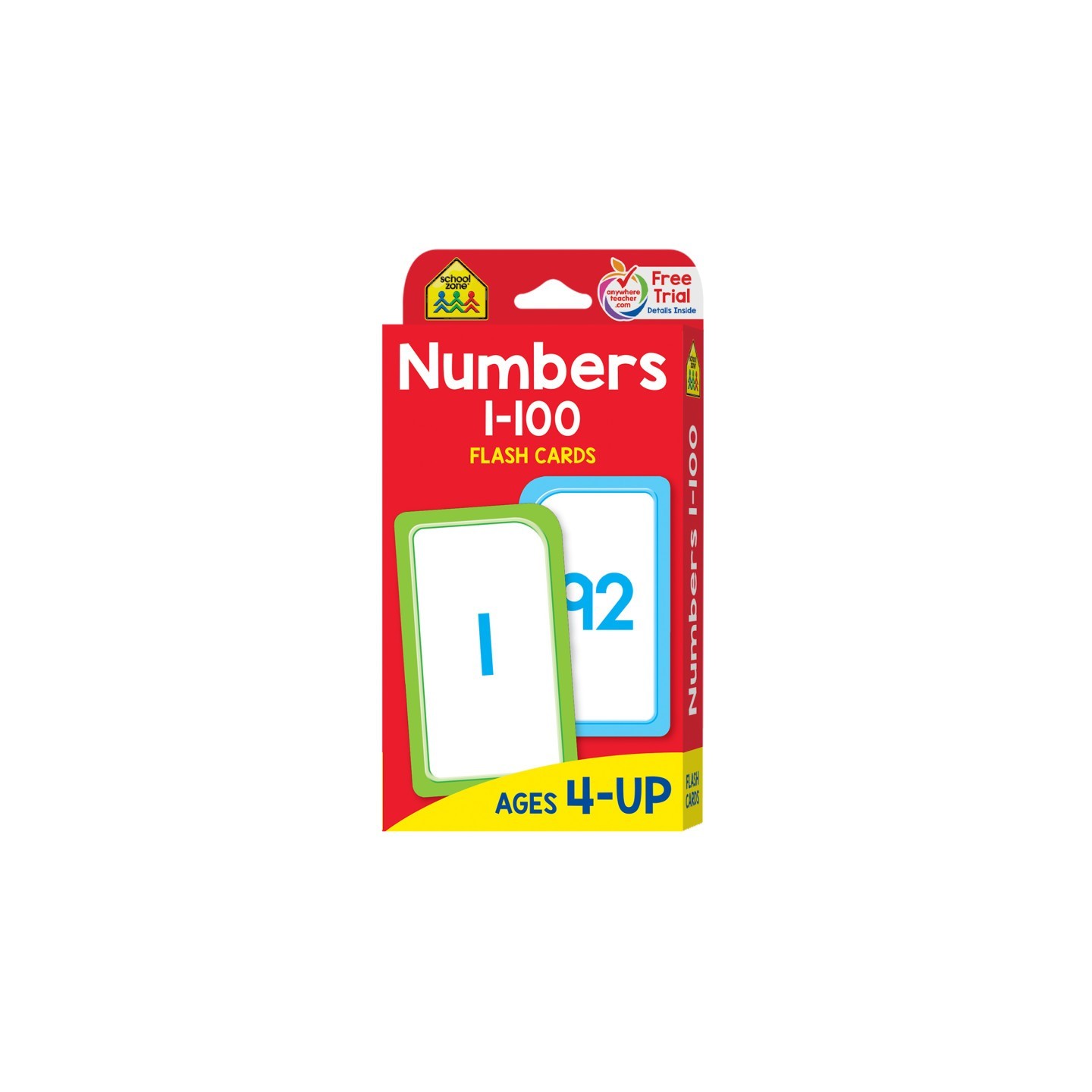 School Zone Publishing Numbers 1-100 Flash Cards
