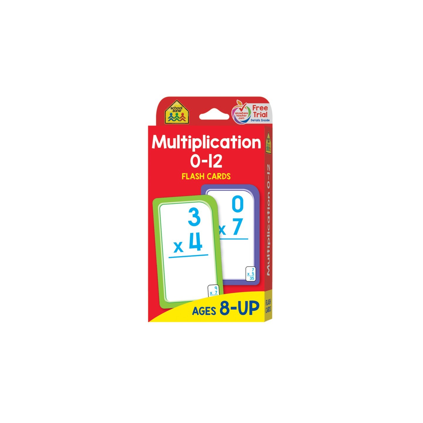 School Zone Publishing Multiplication 0-12 Flash Cards