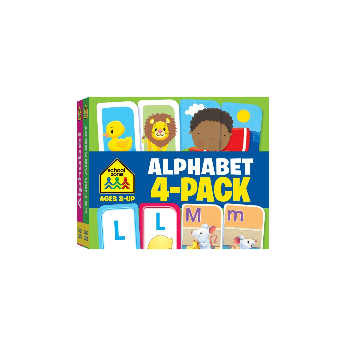 School Zone Publishing Alphabet Flash Card, 4-Pack