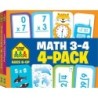 School Zone Publishing Math 3-4 Flash Card, 4-Pack