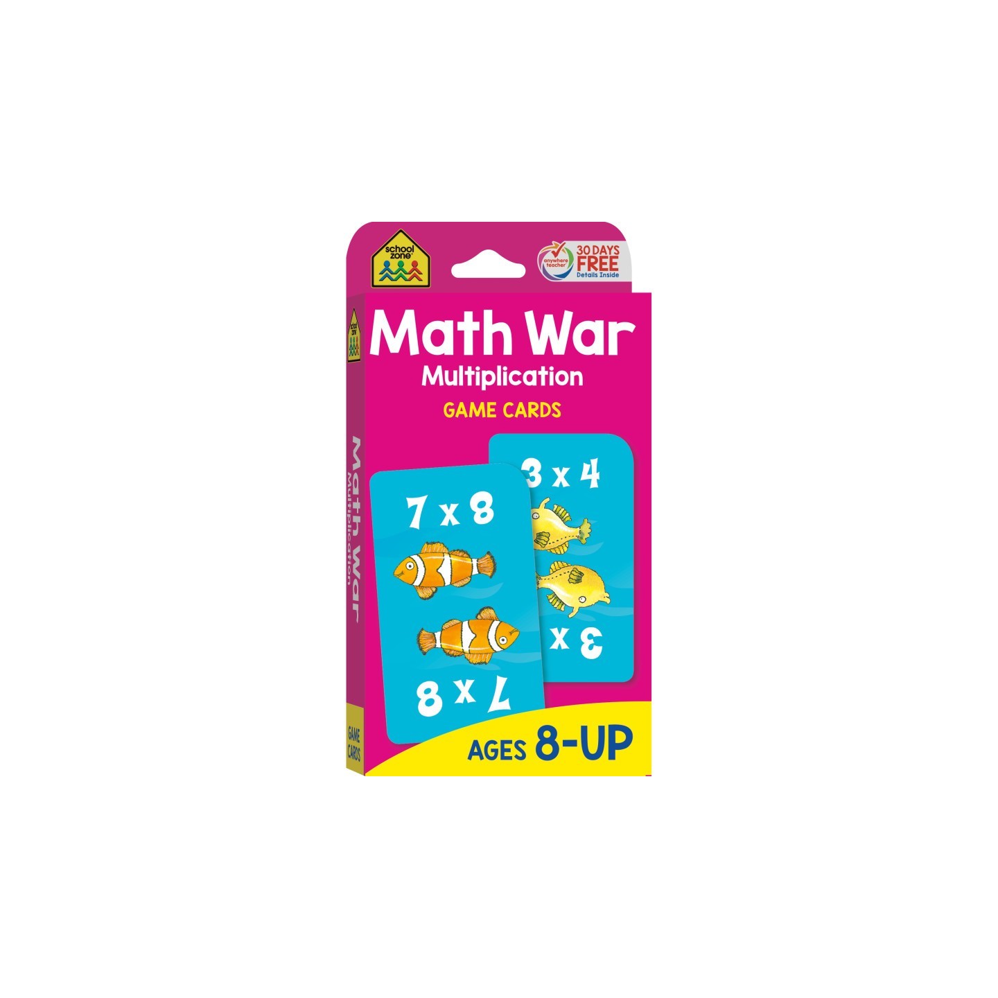 School Zone Publishing Math War Multiplication Game Cards
