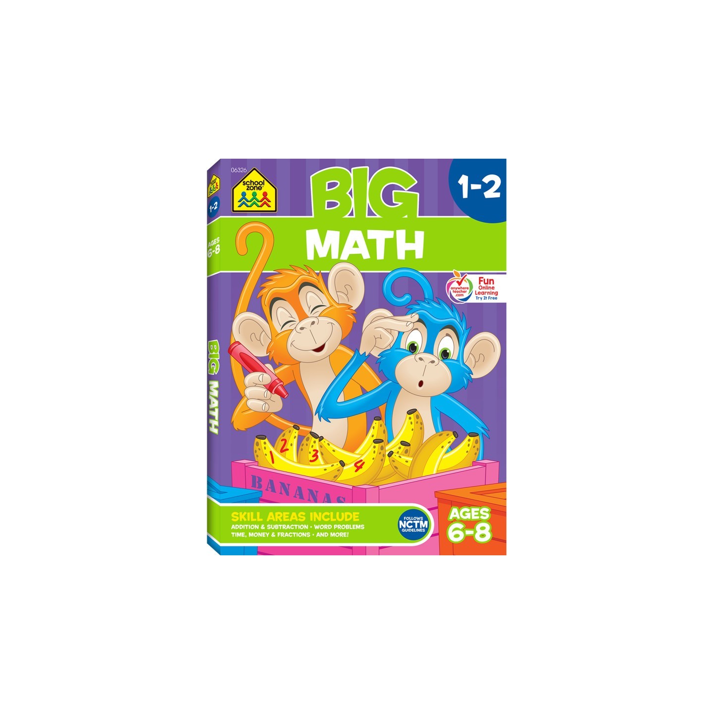 School Zone Publishing BIG Math Workbook, Grades 1-2