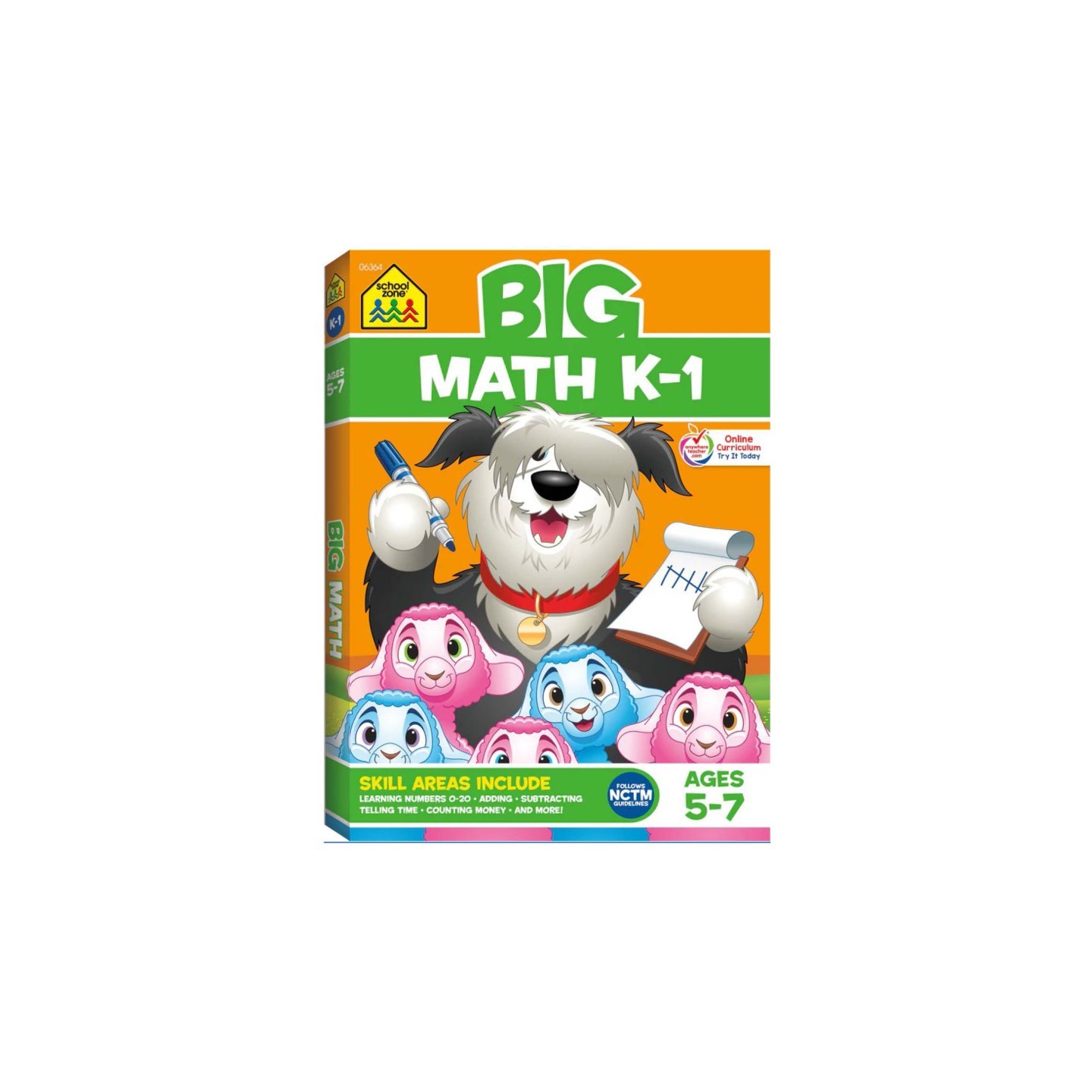 School Zone Publishing Big Workbook Math, Grades K-1