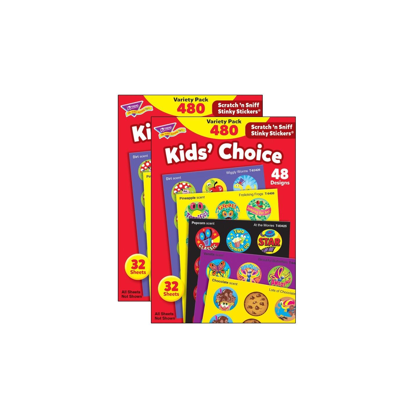 TREND Kids' Choice Stinky Stickers® Variety Pack, 480 Per Pack, 2 Packs