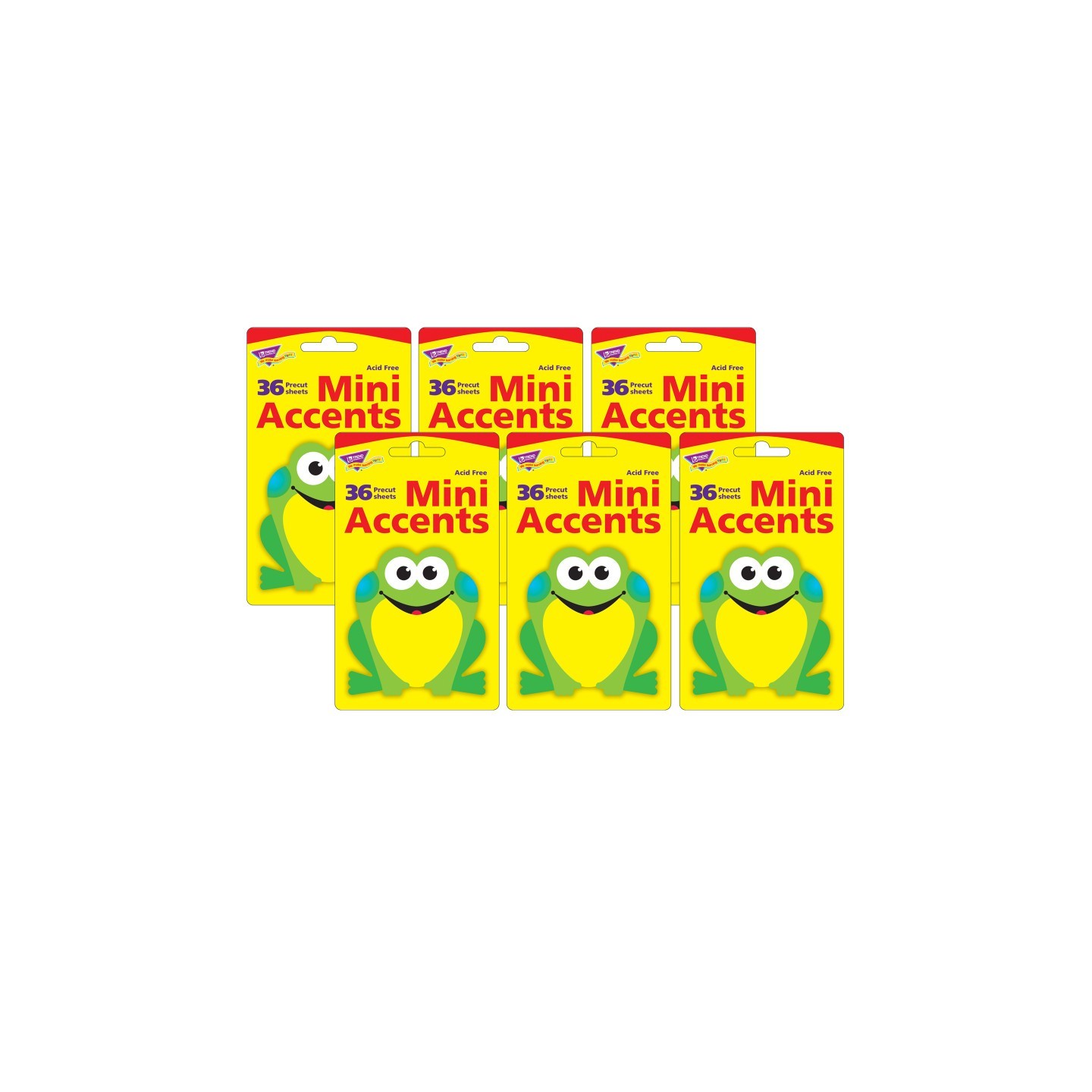 TREND Frog Mini Accents, 36 Per Pack, 6 Packs