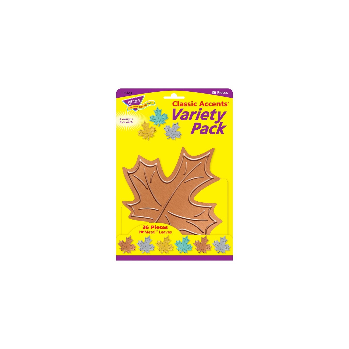 TREND I ♥ Metal™ Leaves Classic Accents® Var. Pack, 36 ct