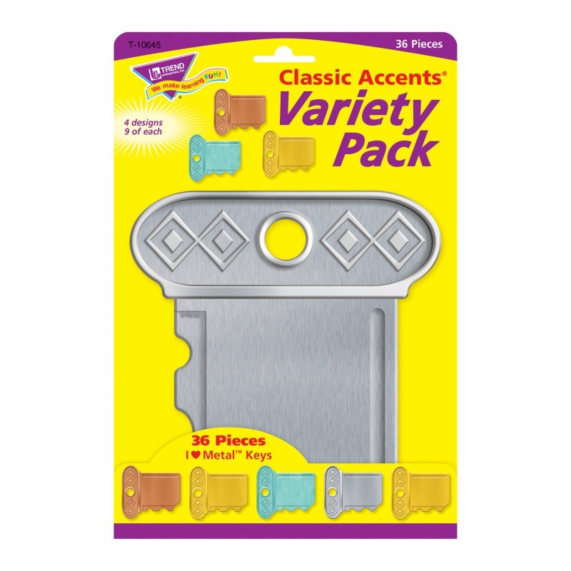 TREND I ♥ Metal™ Keys Classic Accents® Var. Pack, 36 ct