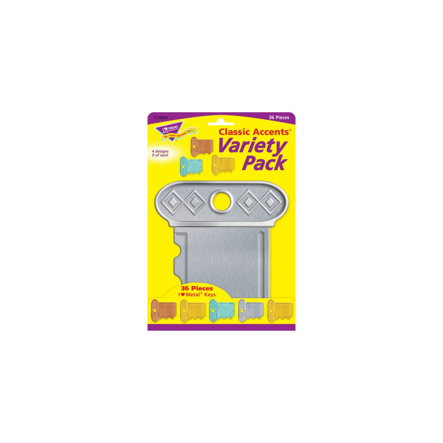 TREND I ♥ Metal™ Keys Classic Accents® Var. Pack, 36 ct