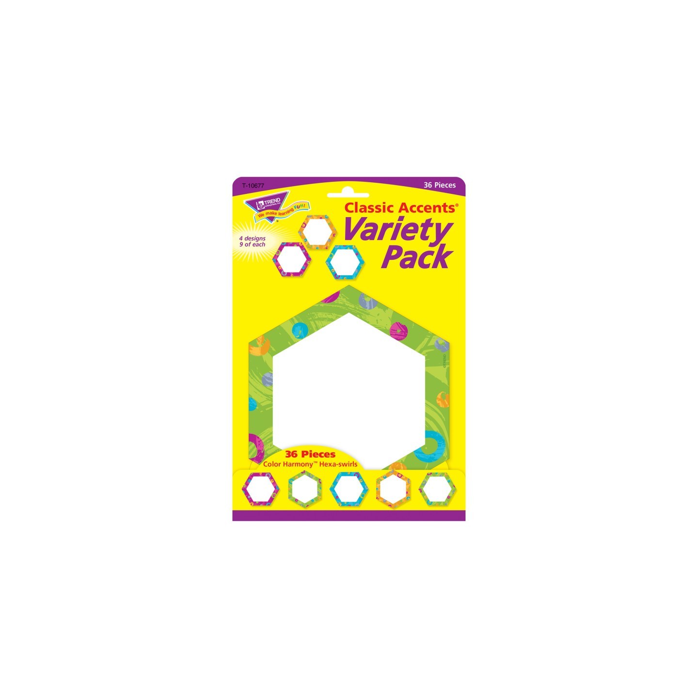 TREND Color Harmony™ Hexa-swirls Classic Accents® Var. Pack, 36 ct