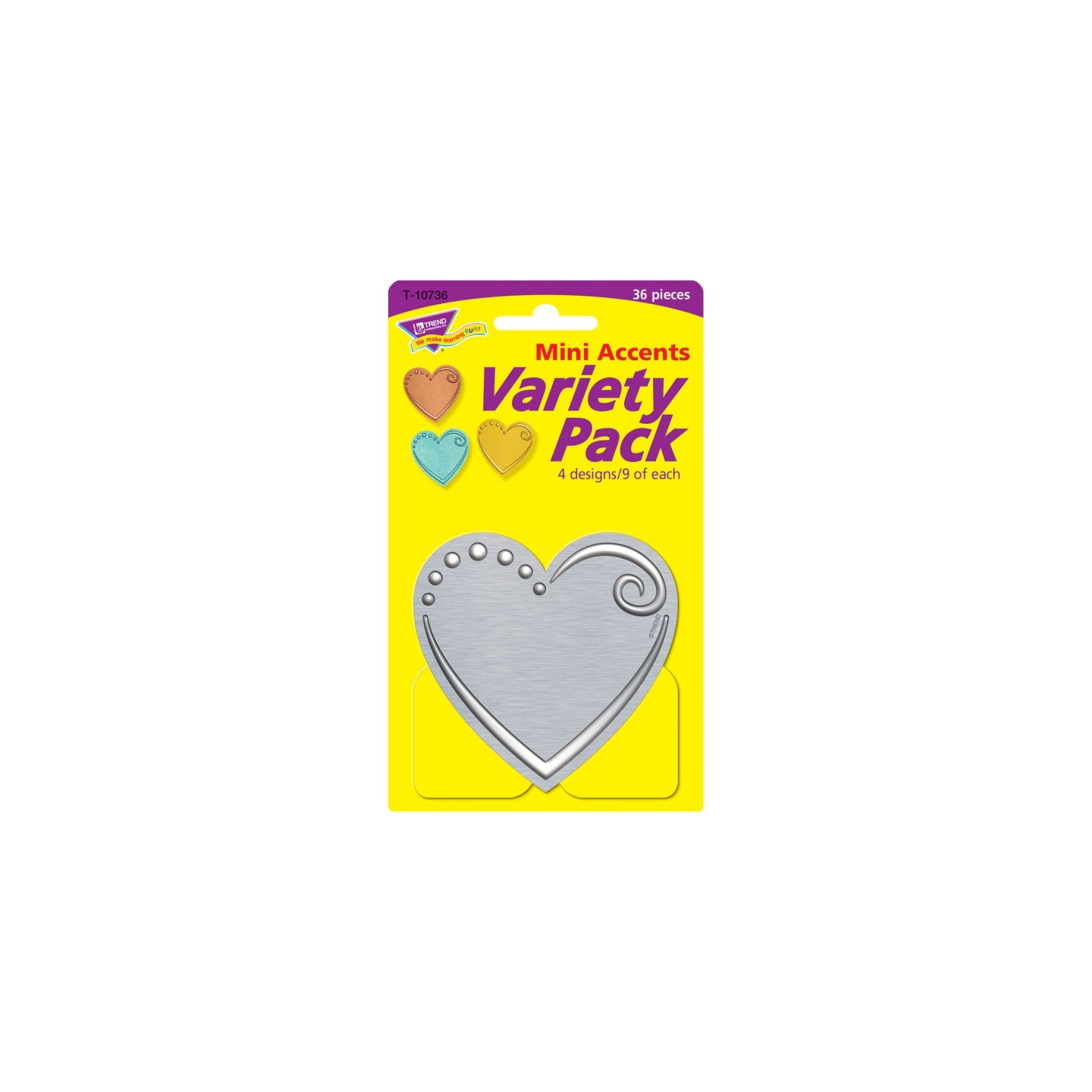 TREND I ♥ Metal™ Hearts Mini Accents Variety Pack, 36 ct