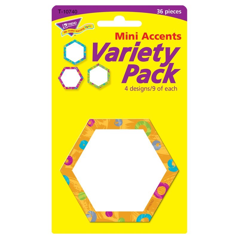 TREND Color Harmony™ Hexa-swirls Mini Accents Variety Pack, 36 ct