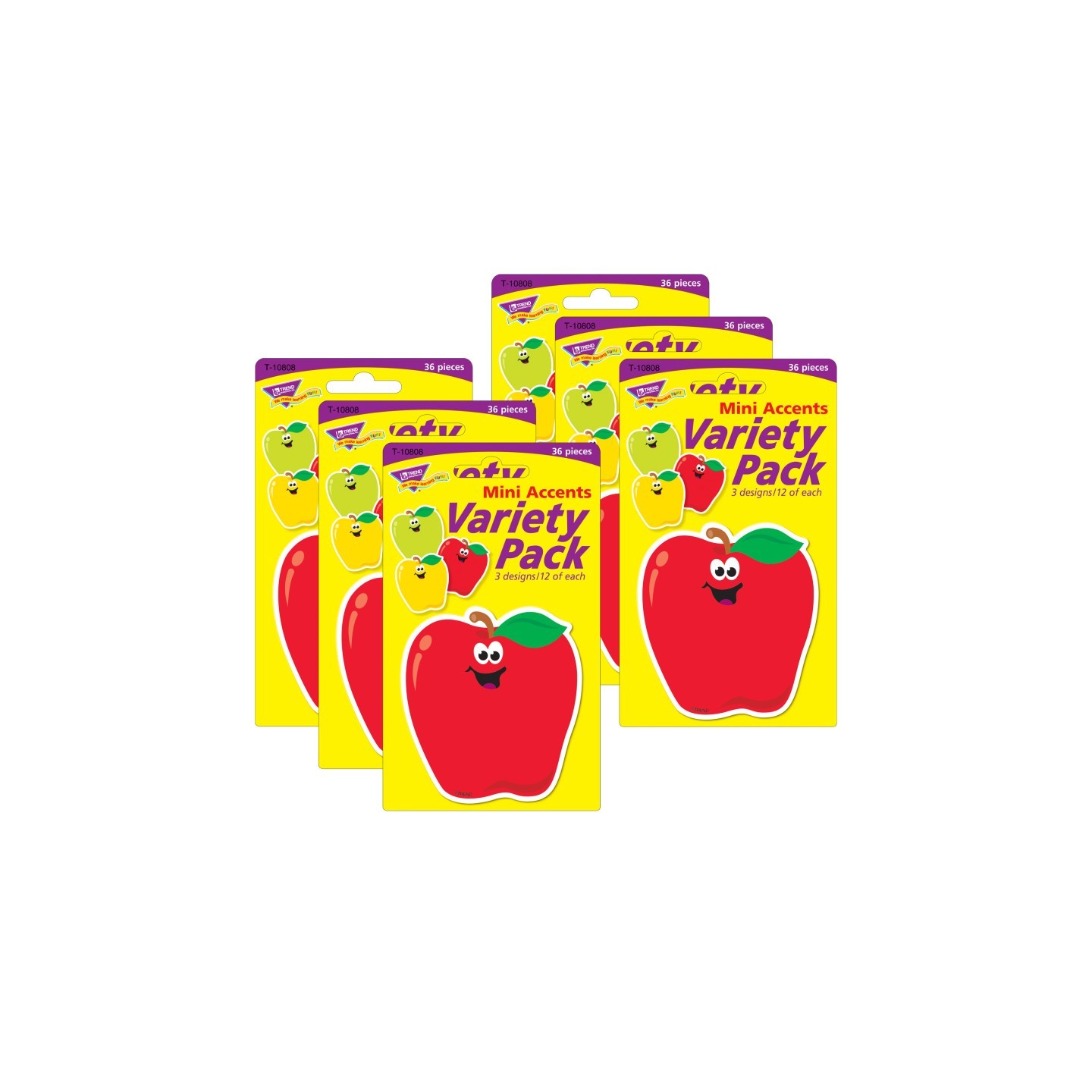 TREND Apples Mini Accents Variety Pack, 36 Per Pack, 6 Packs
