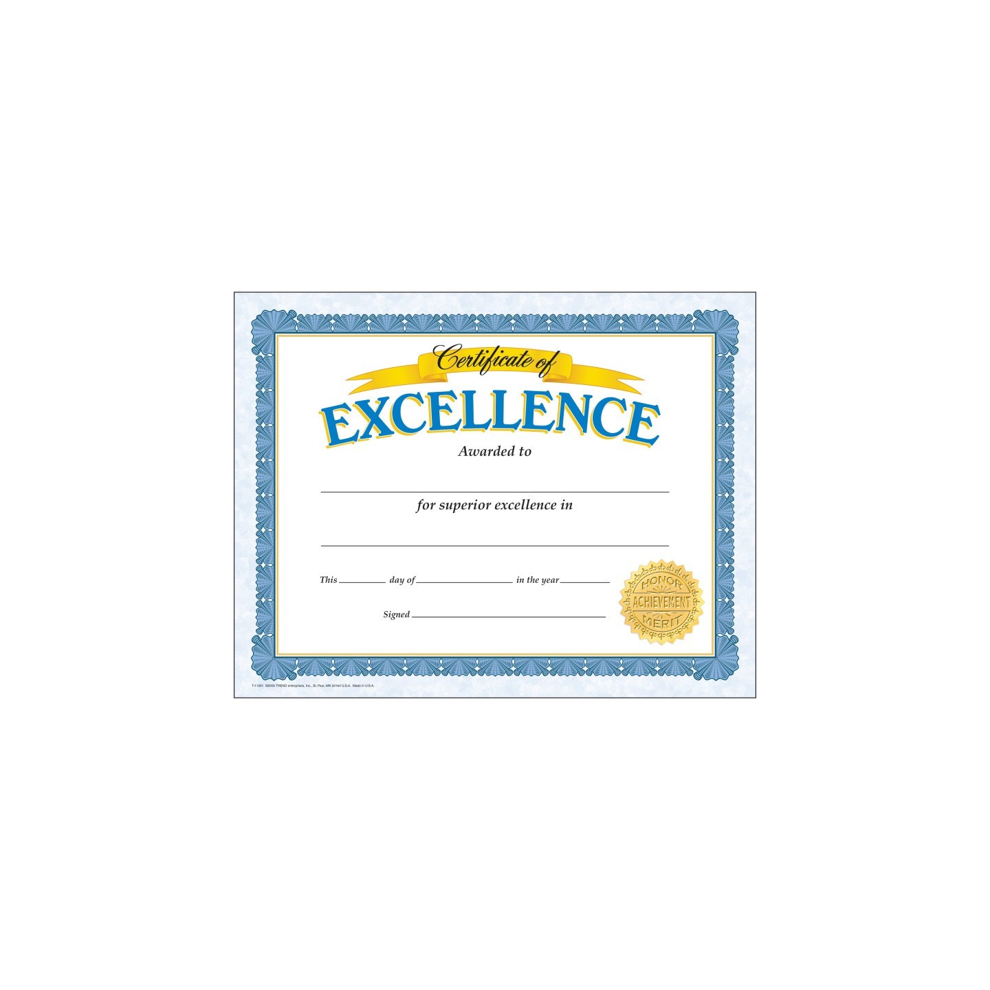TREND Certificate of Excellence Classic Certificates, 30 ct
