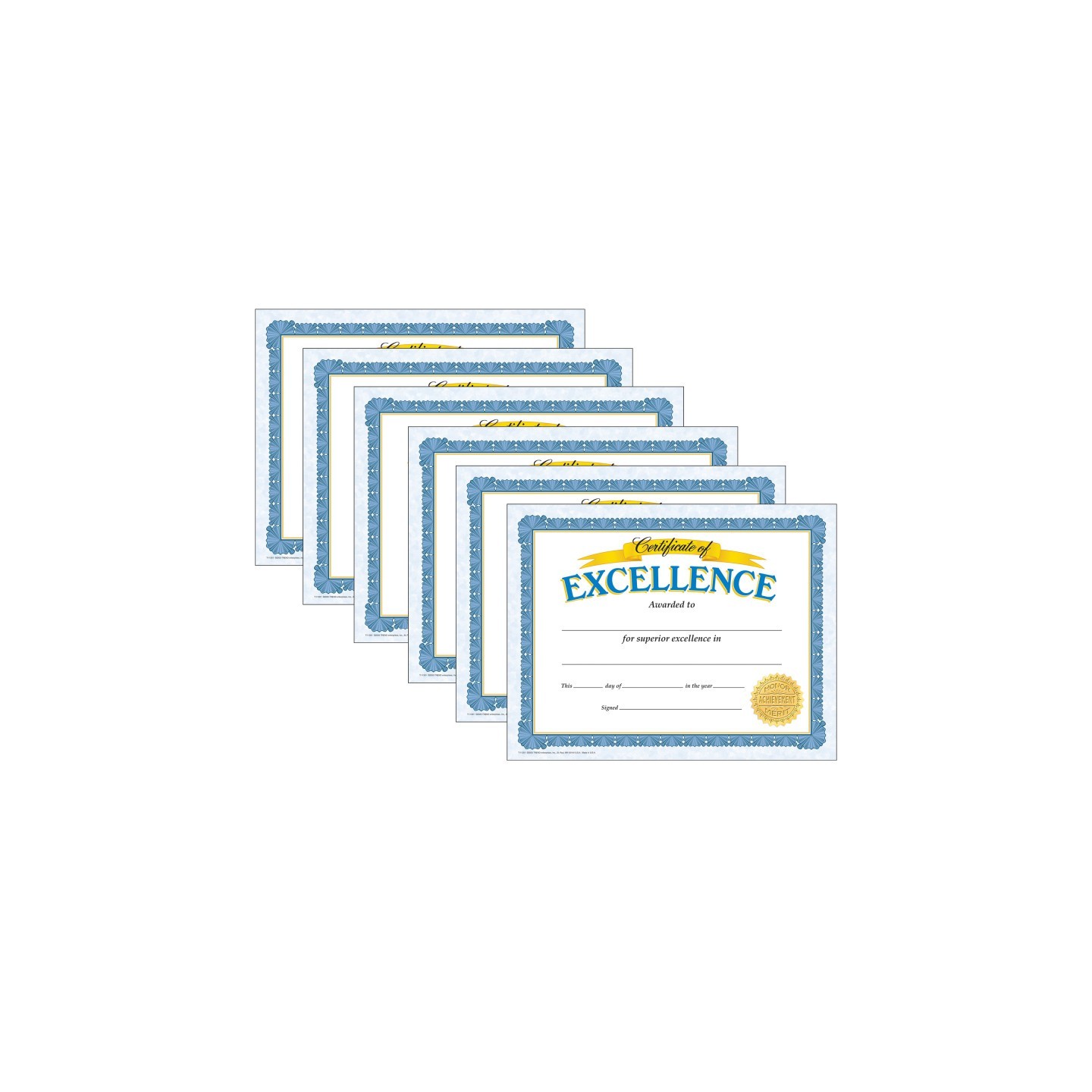 TREND Certificate of Excellence Classic Certificates, 30 Per Pack, 6 Packs
