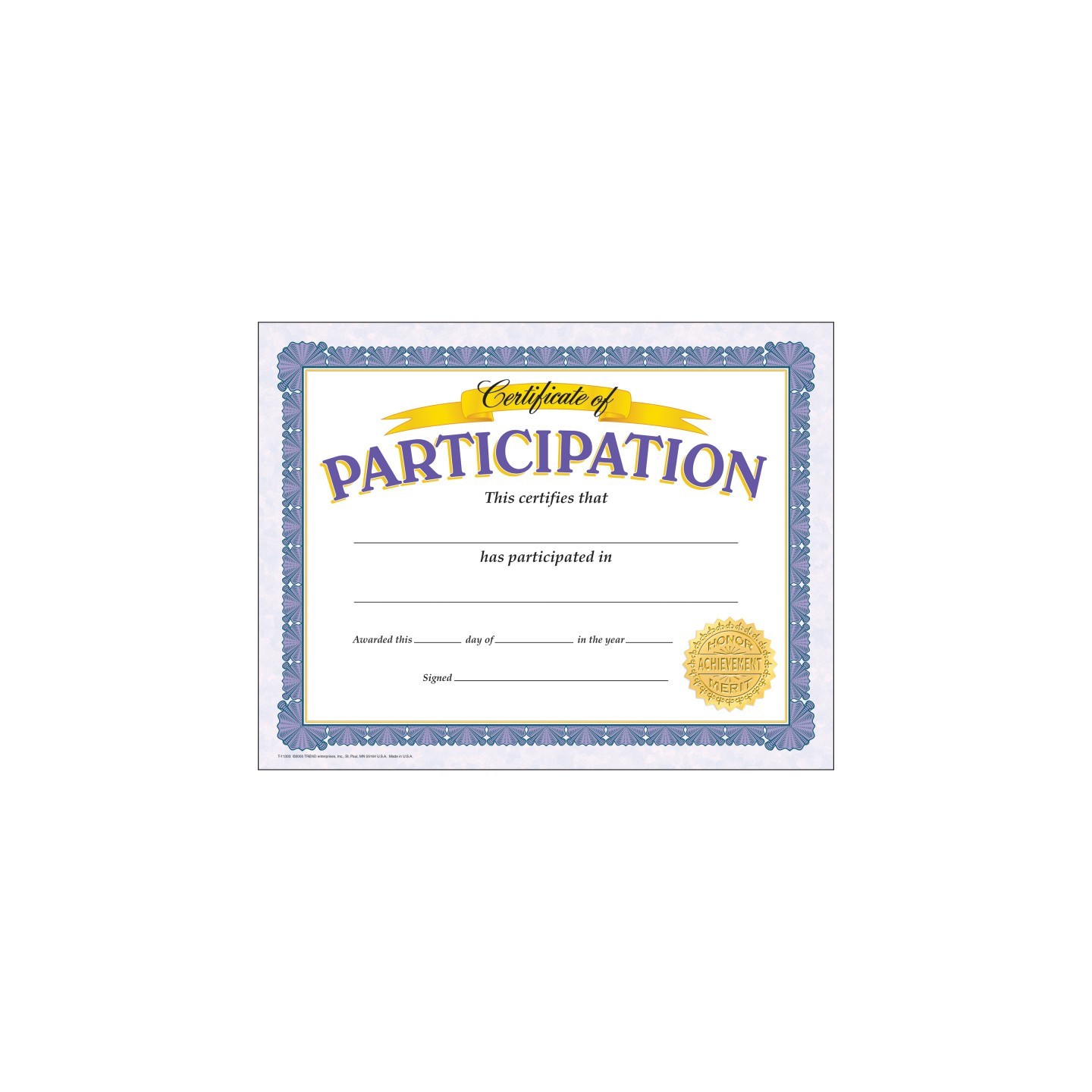 TREND Certificate of Participation Classic Certificates, 30 ct