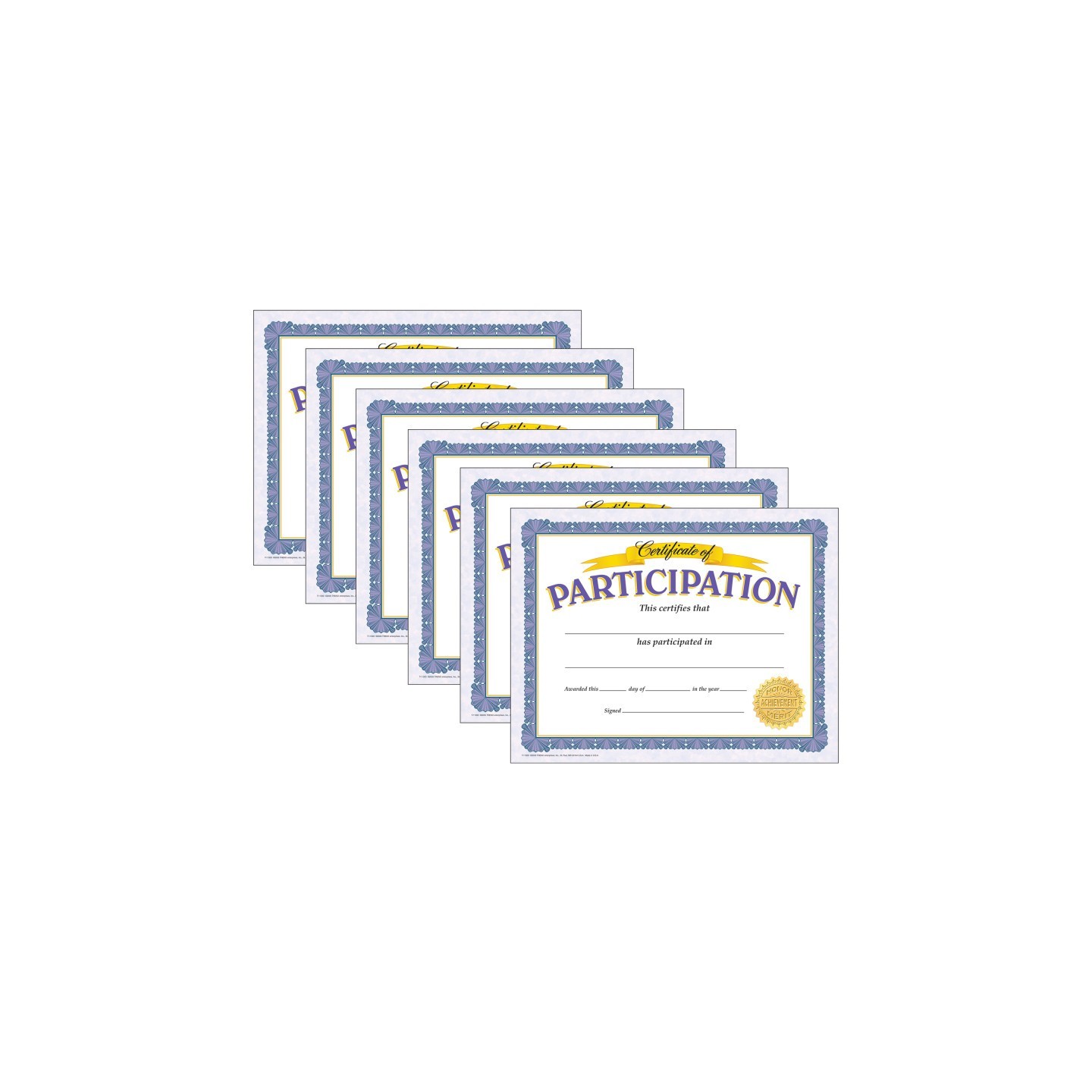 TREND Certificate of Participation Classic Certificates, 30 Per Pack, 6 Packs