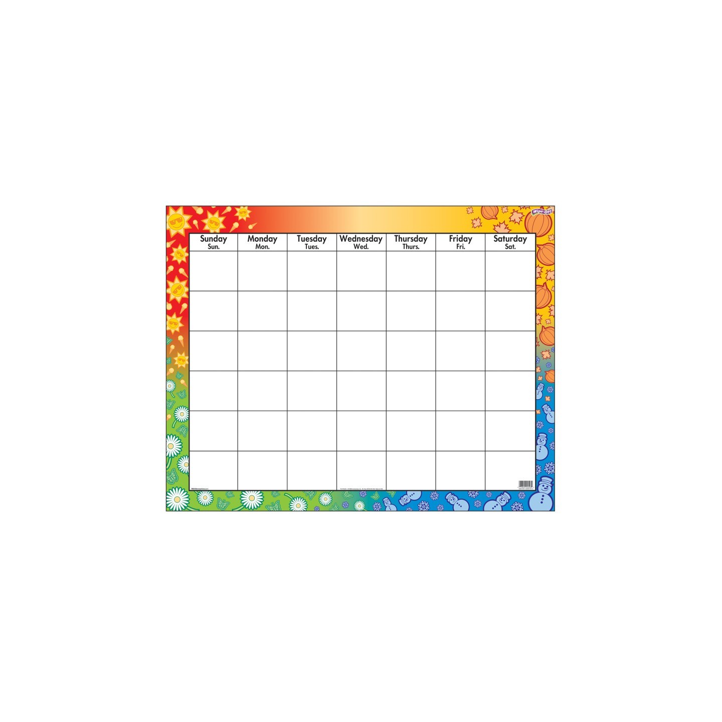 TREND Four Seasons Wipe-Off® Calendar, Monthly