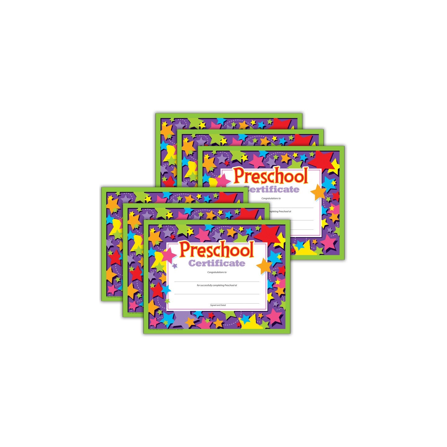 TREND Preschool Certificate, 30 Per Pack, 6 Packs