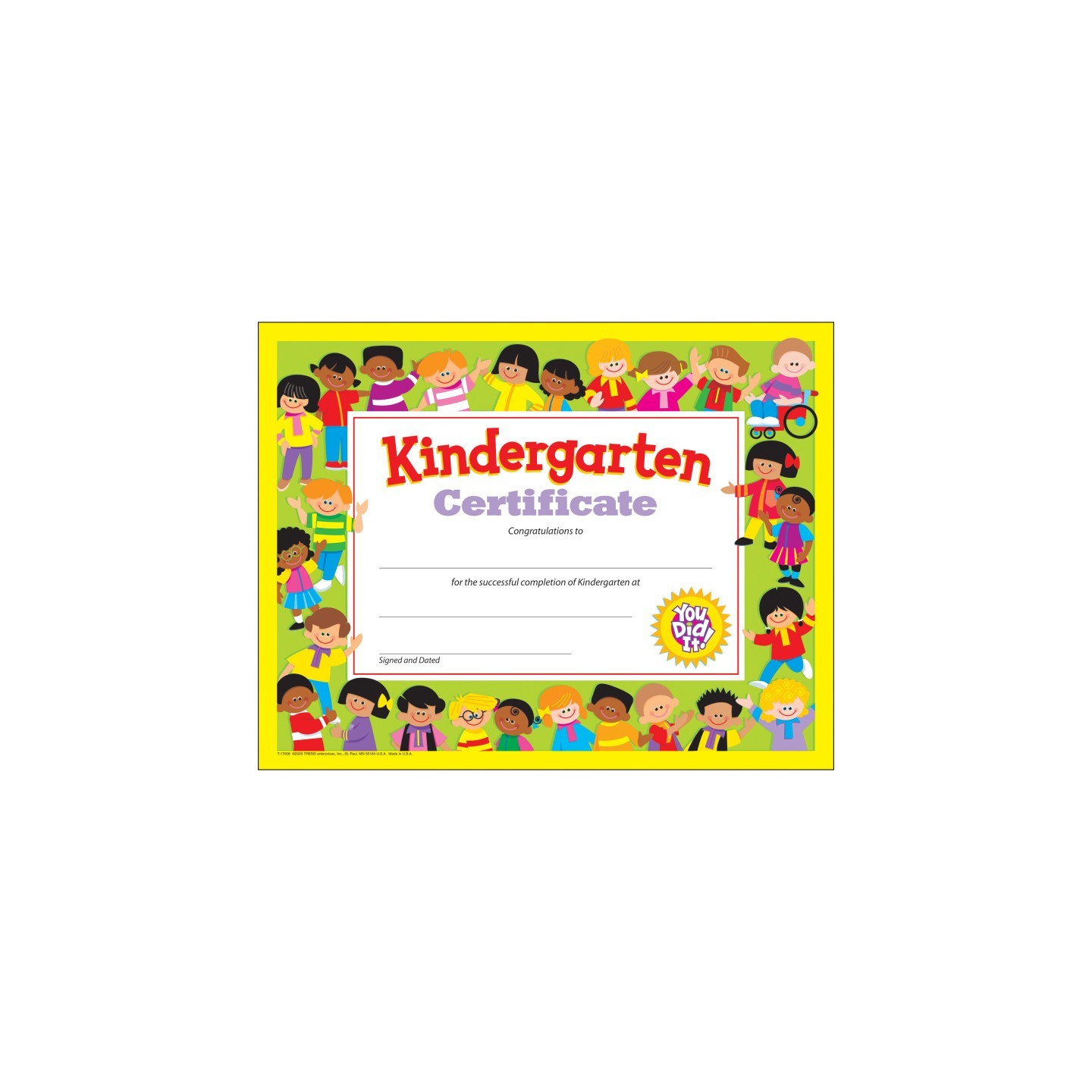 TREND Kindergarten Certificate , 30 ct