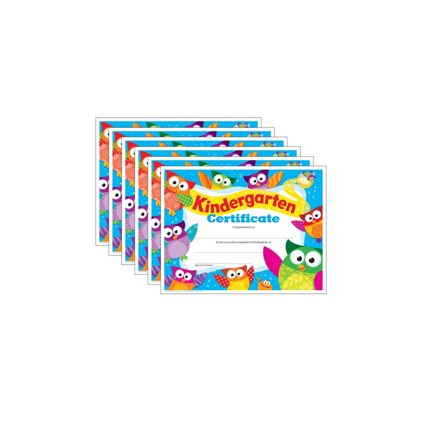 TREND Kindergarten Certificate Owl-Stars!®, 30 Per Pack, 6 Packs