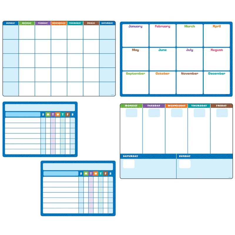 TREND Wipe-Off Planner Sheets