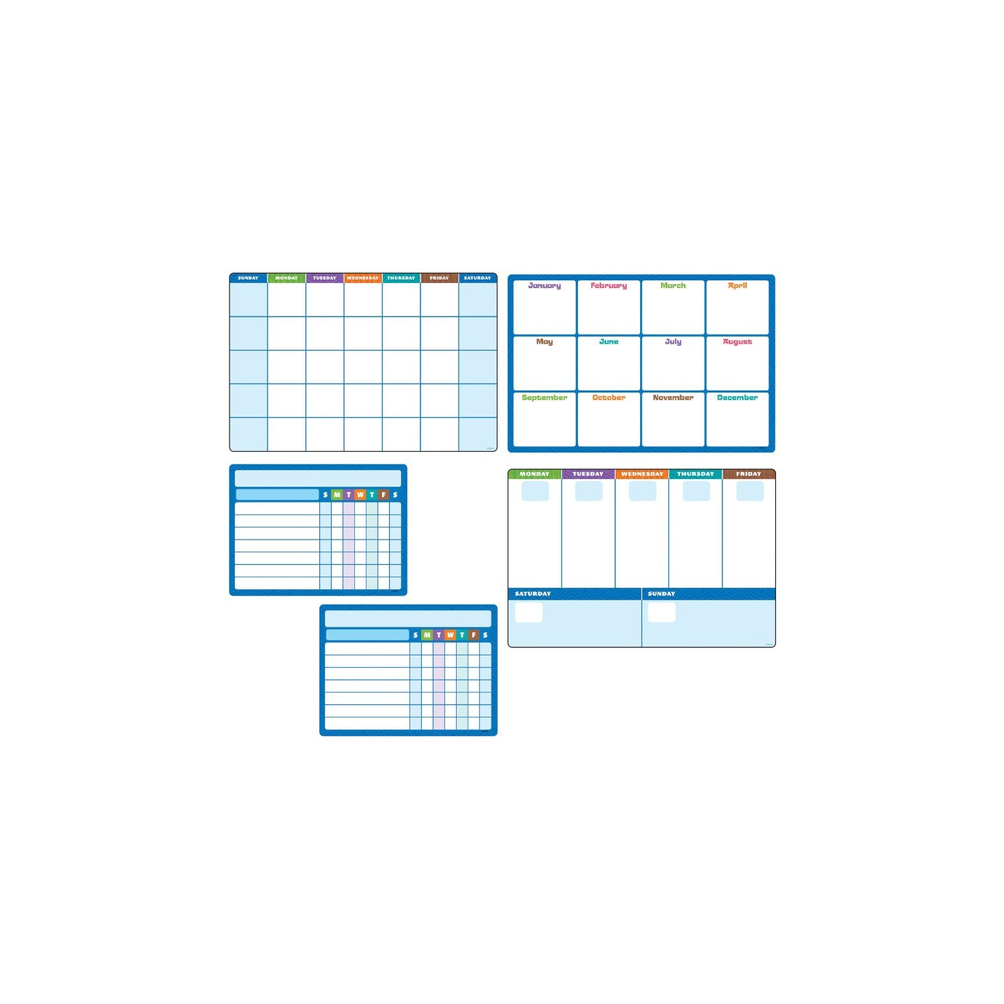 TREND Wipe-Off Planner Sheets