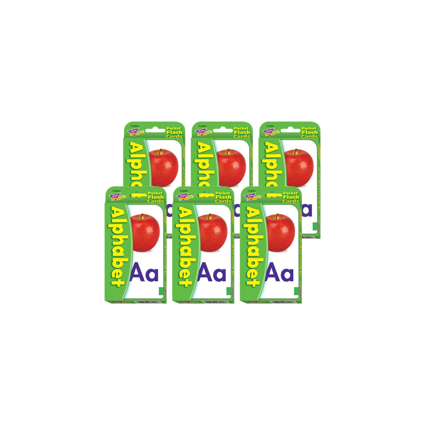 TREND Alphabet Pocket Flash Cards, 6 Packs