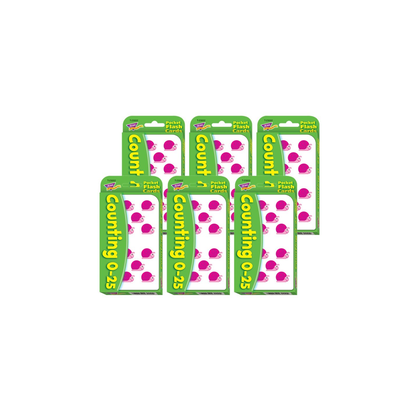 TREND Counting 0-25 Pocket Flash Cards, 6 Packs