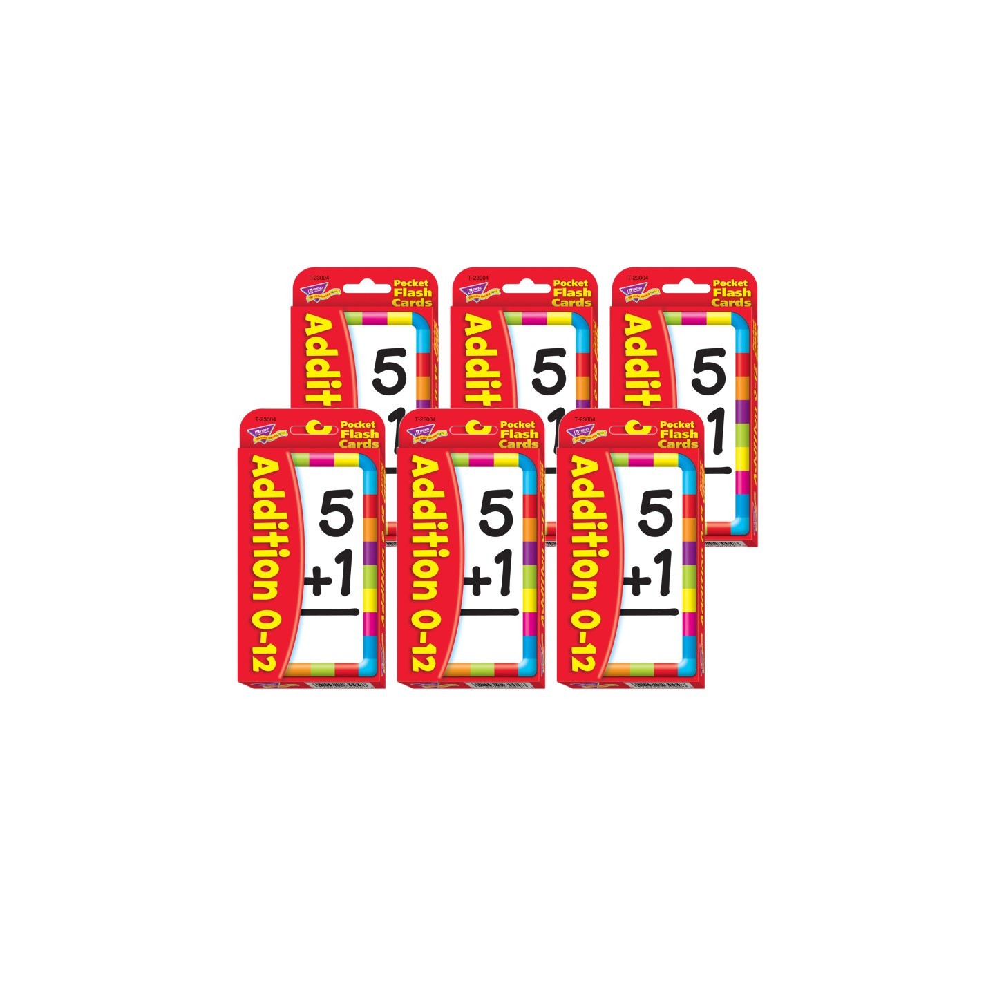 TREND Addition 0-12 Pocket Flash Cards, 6 Packs