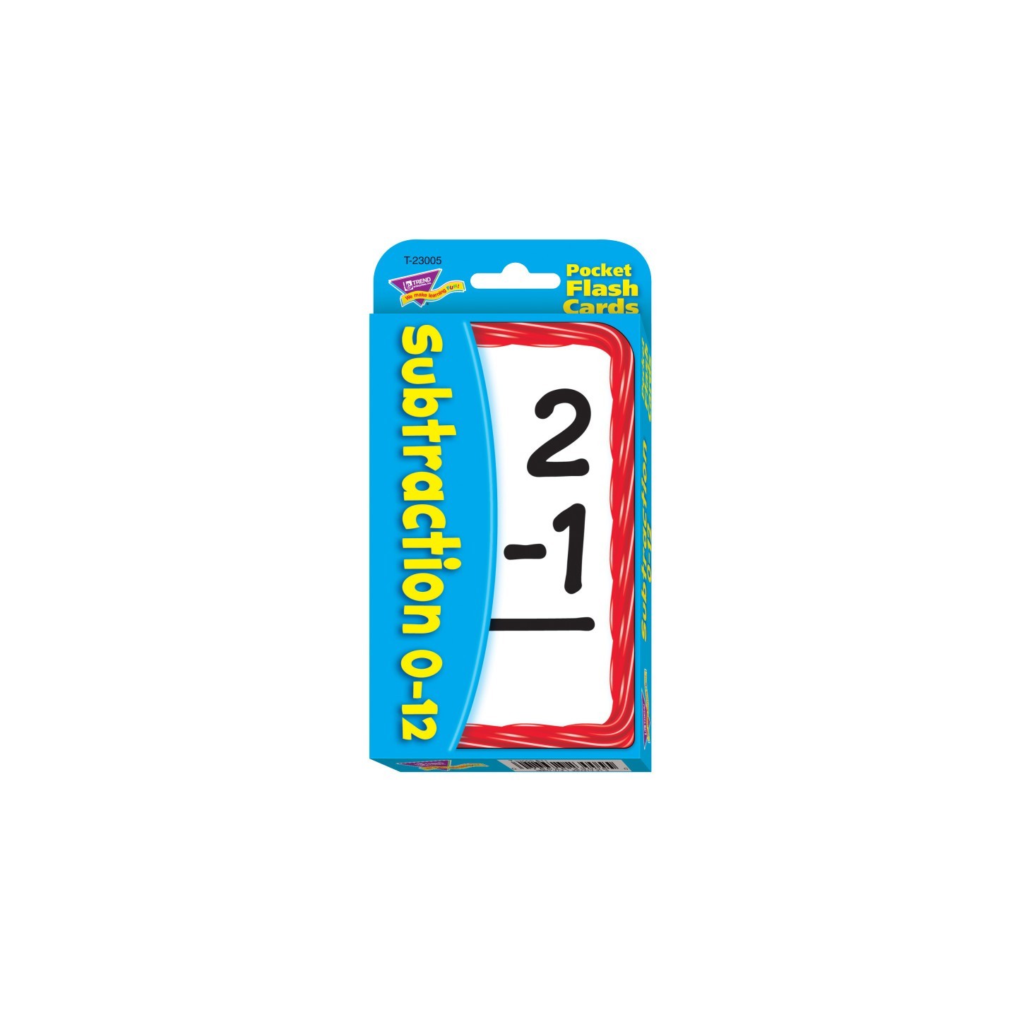 TREND Subtraction 0-12 Pocket Flash Cards