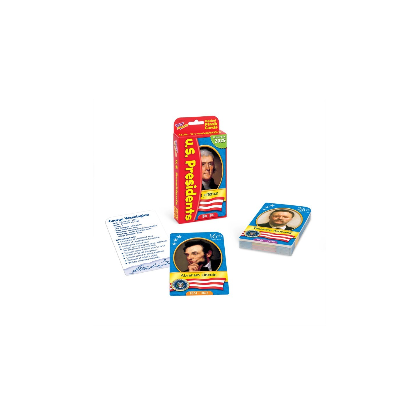 TREND U.S. Presidents Pocket Flash Cards