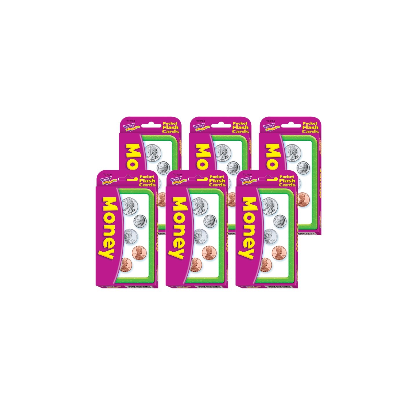 TREND Money Pocket Flash Cards, 6 Packs