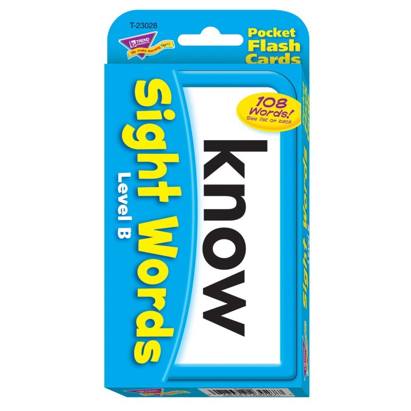TREND Sight Words – Level B Pocket Flash Cards