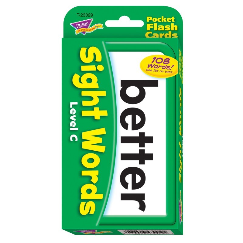 TREND Sight Words – Level C Pocket Flash Cards