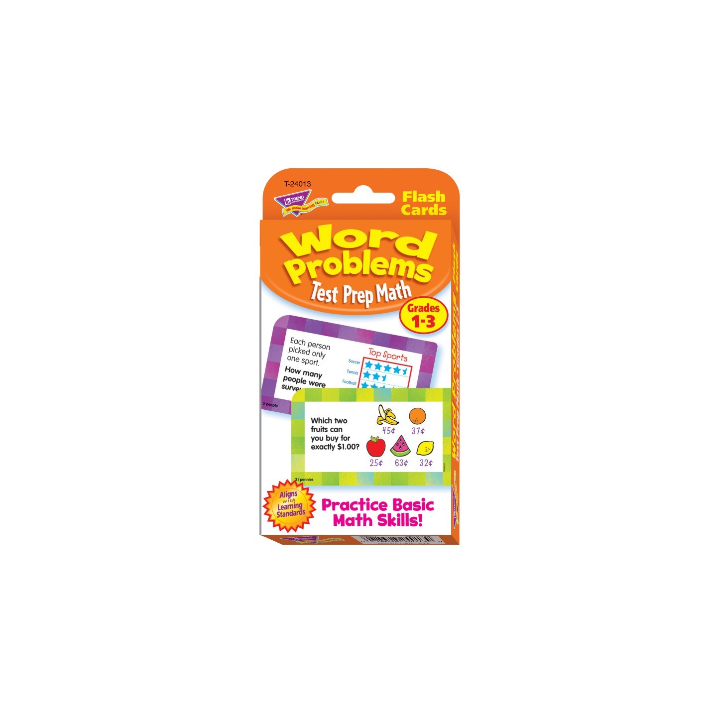 TREND Word Problems Test Prep Math, Grades 1-3 Challenge Cards®