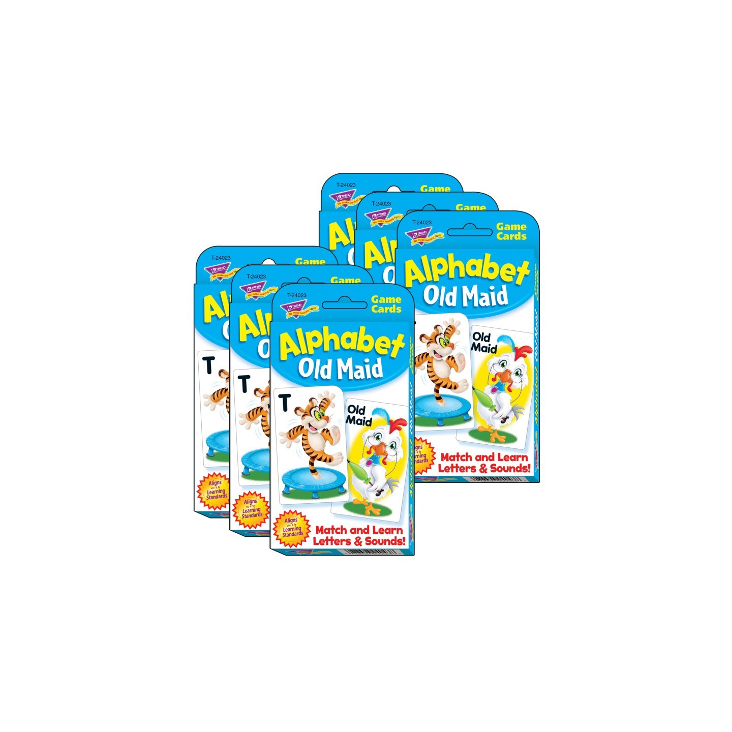 TREND Alphabet Old Maid Challenge Cards®, 6 Sets