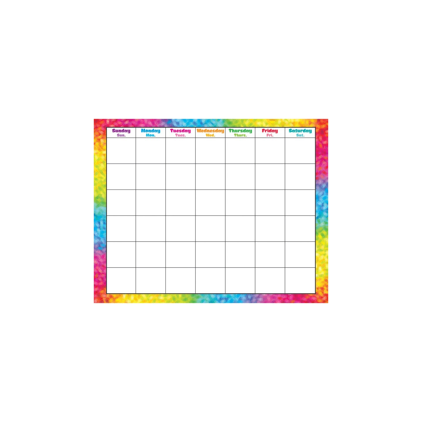 TREND Colorful Brush Strokes Wipe-Off® Calendar, Monthly