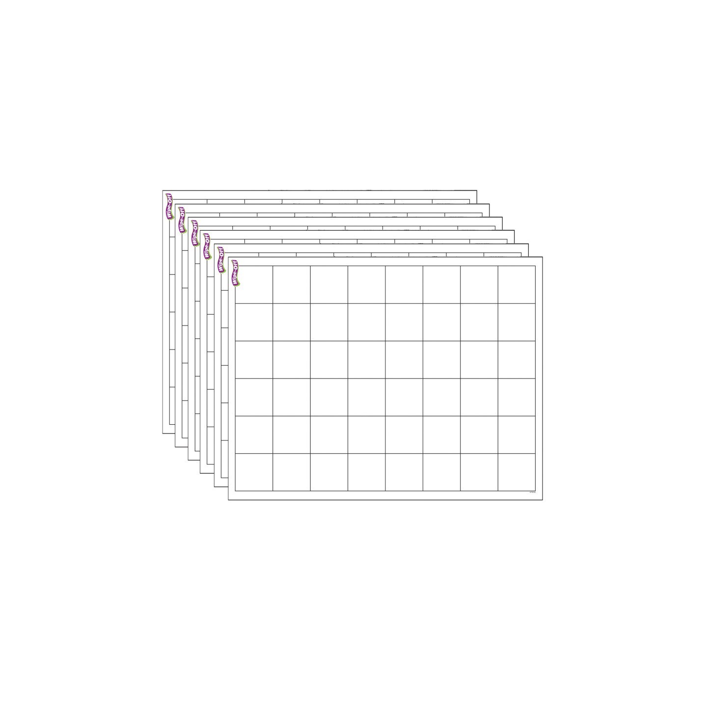TREND Graphing Grid (Large Squares) Wipe-Off® Chart, 17" x 22", Pack of 6