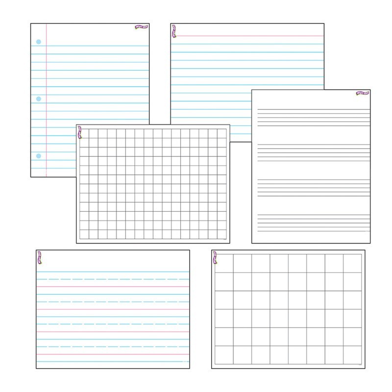 TREND Papers & Grids Wipe-Off® Charts Combo Pack