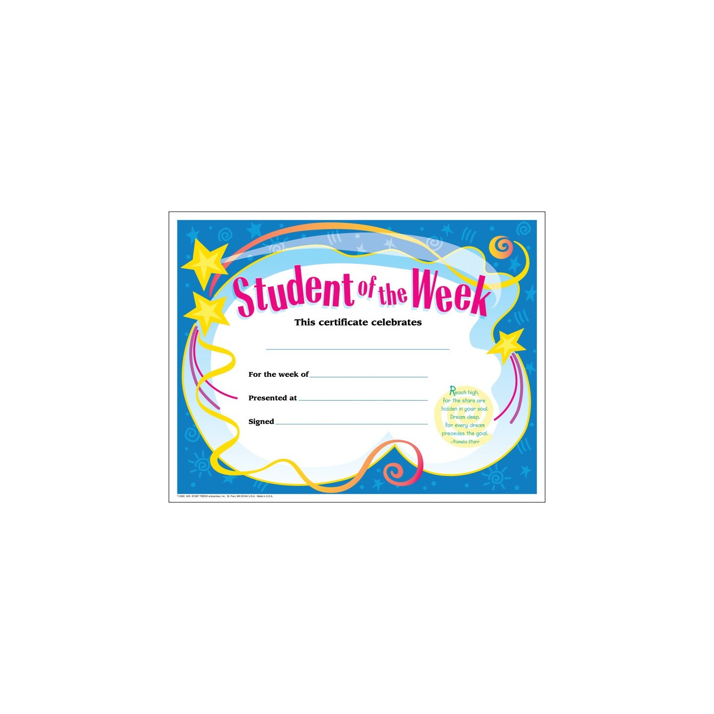 TREND Student of The Week Colorful Classics Certificates, 30 ct