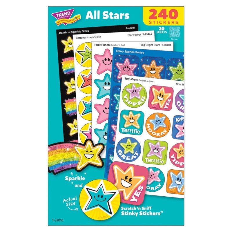 TREND All Stars Mixed Stickers Variety Pack, Pack of 240