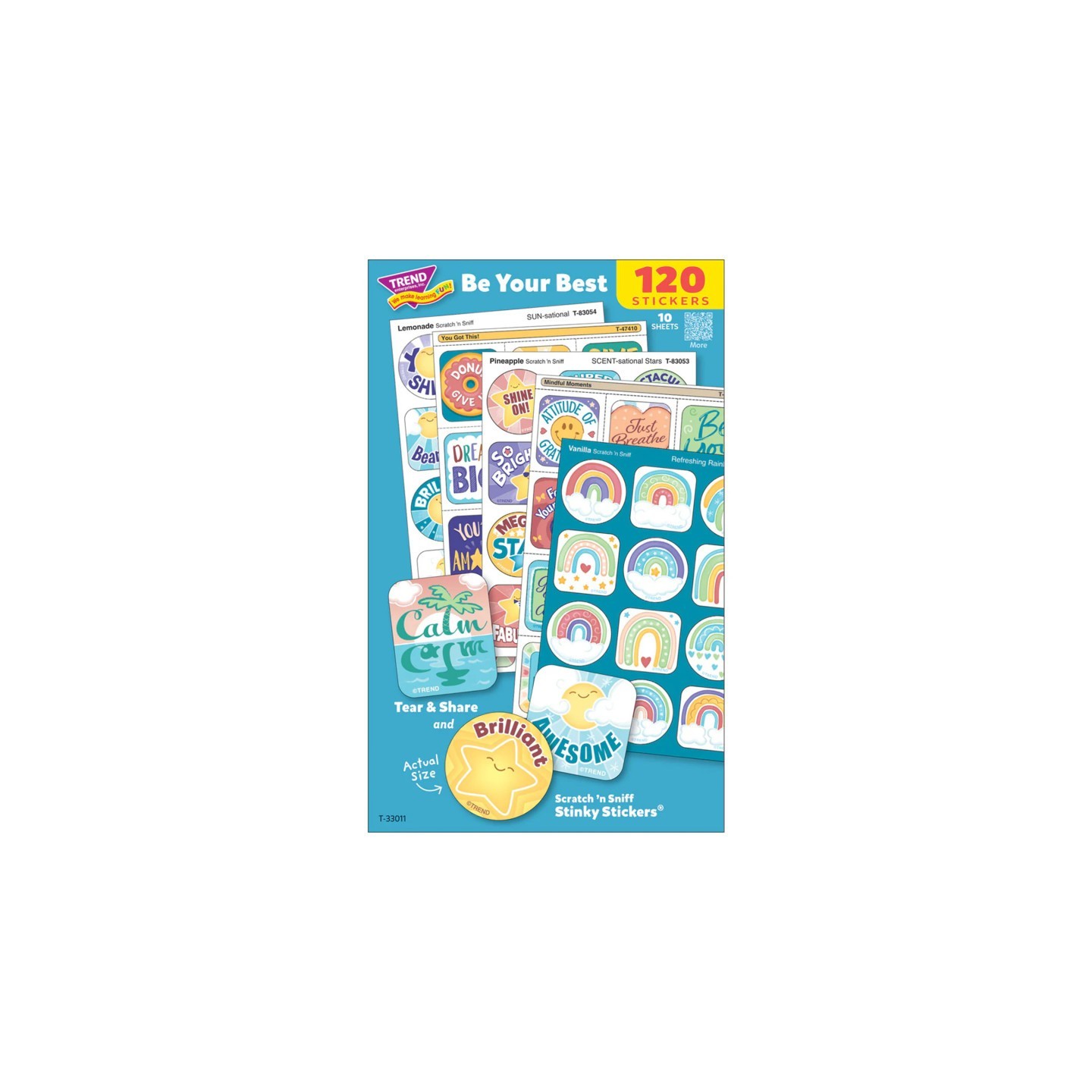 TREND Be Your Best Mixed Stickers Variety Pack, Pack of 120