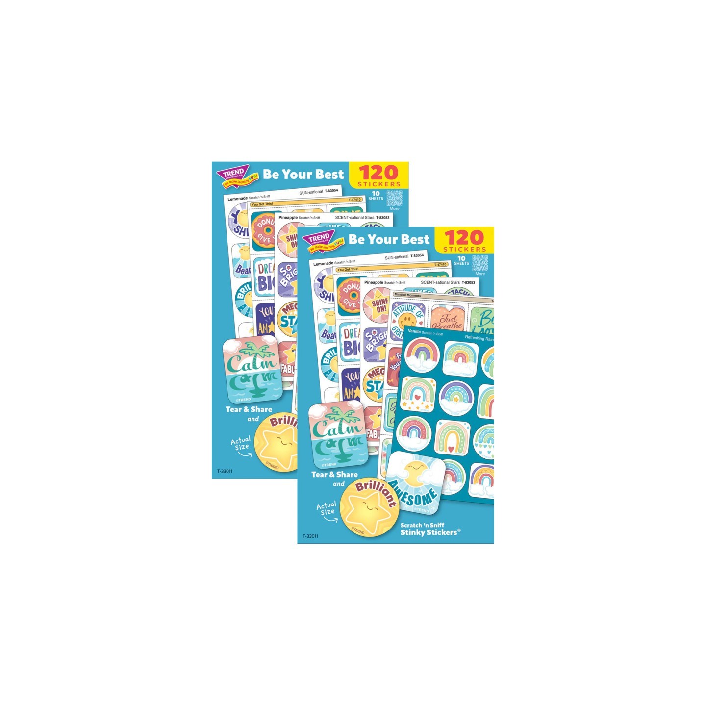 TREND Be Your Best Mixed Stickers Variety Pack, 120 Per Pack, 2 Packs