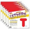TREND Red 4" Casual Uppercase Ready Letters®, 6 Packs