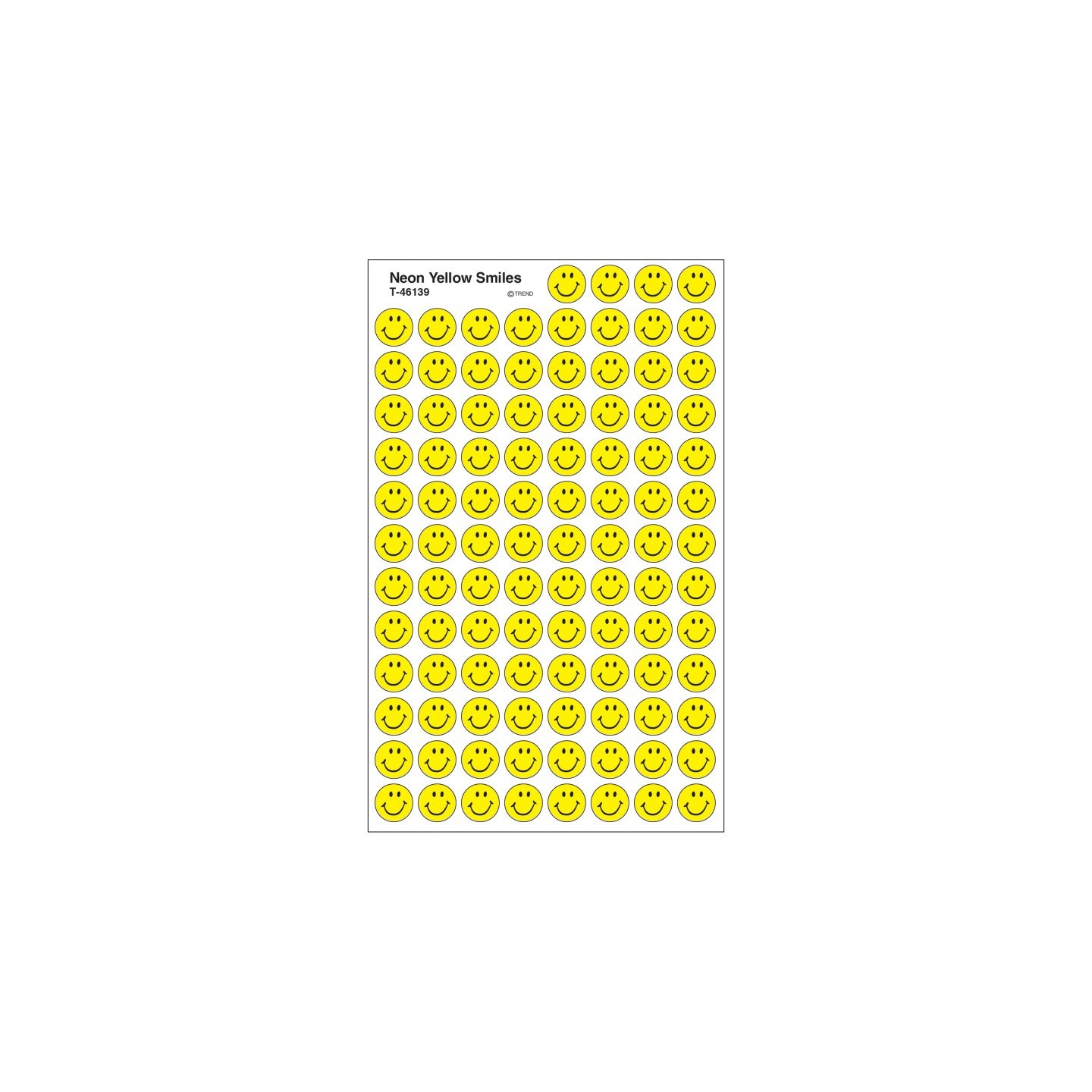 TREND Neon Yellow Smiles superSpots® Stickers, 800 ct