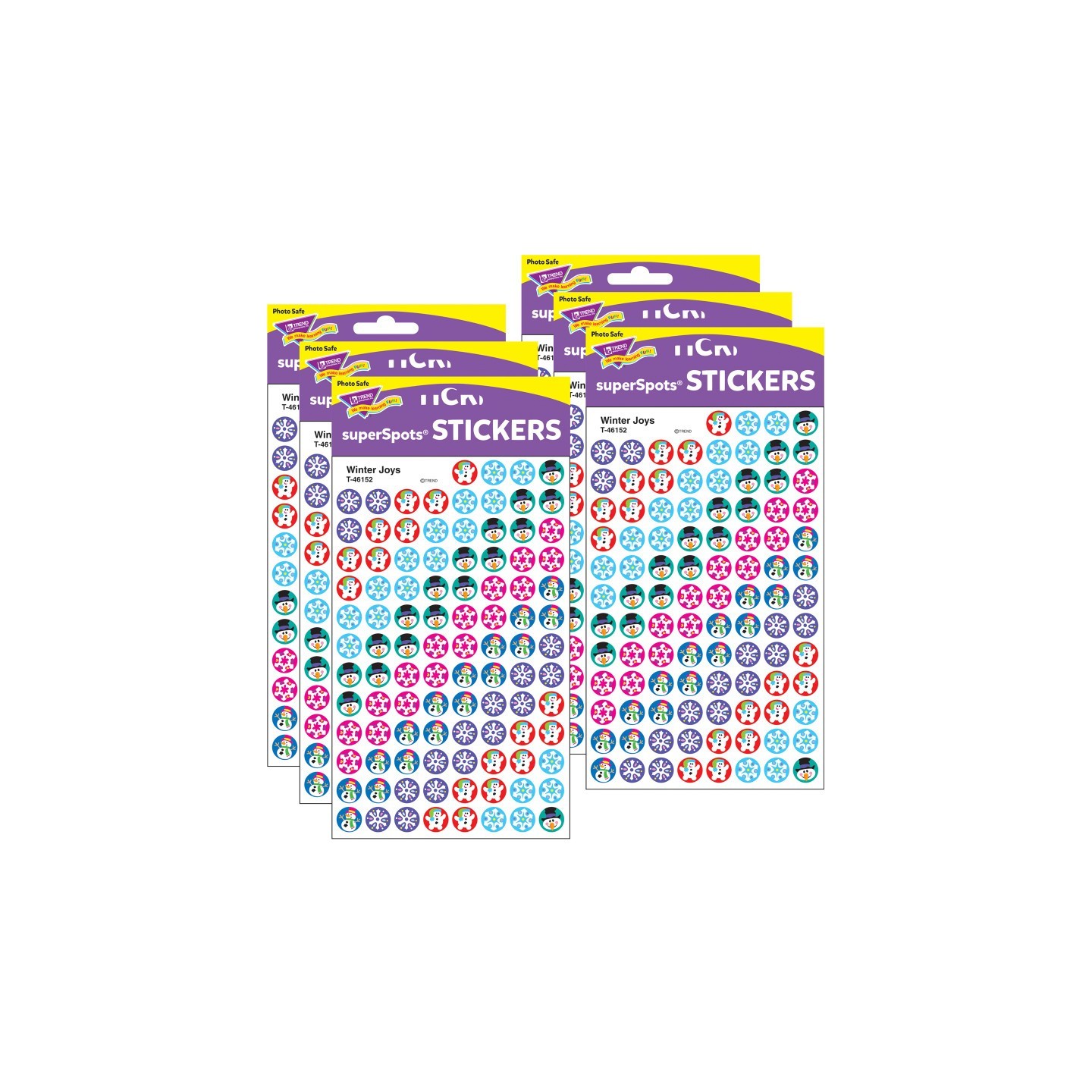 TREND Winter Joys superSpots® Stickers, 800 Per Pack, 6 Packs