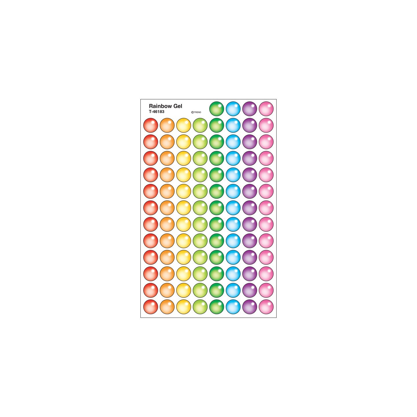 TREND Rainbow Gel superSpots® Stickers, 800 ct