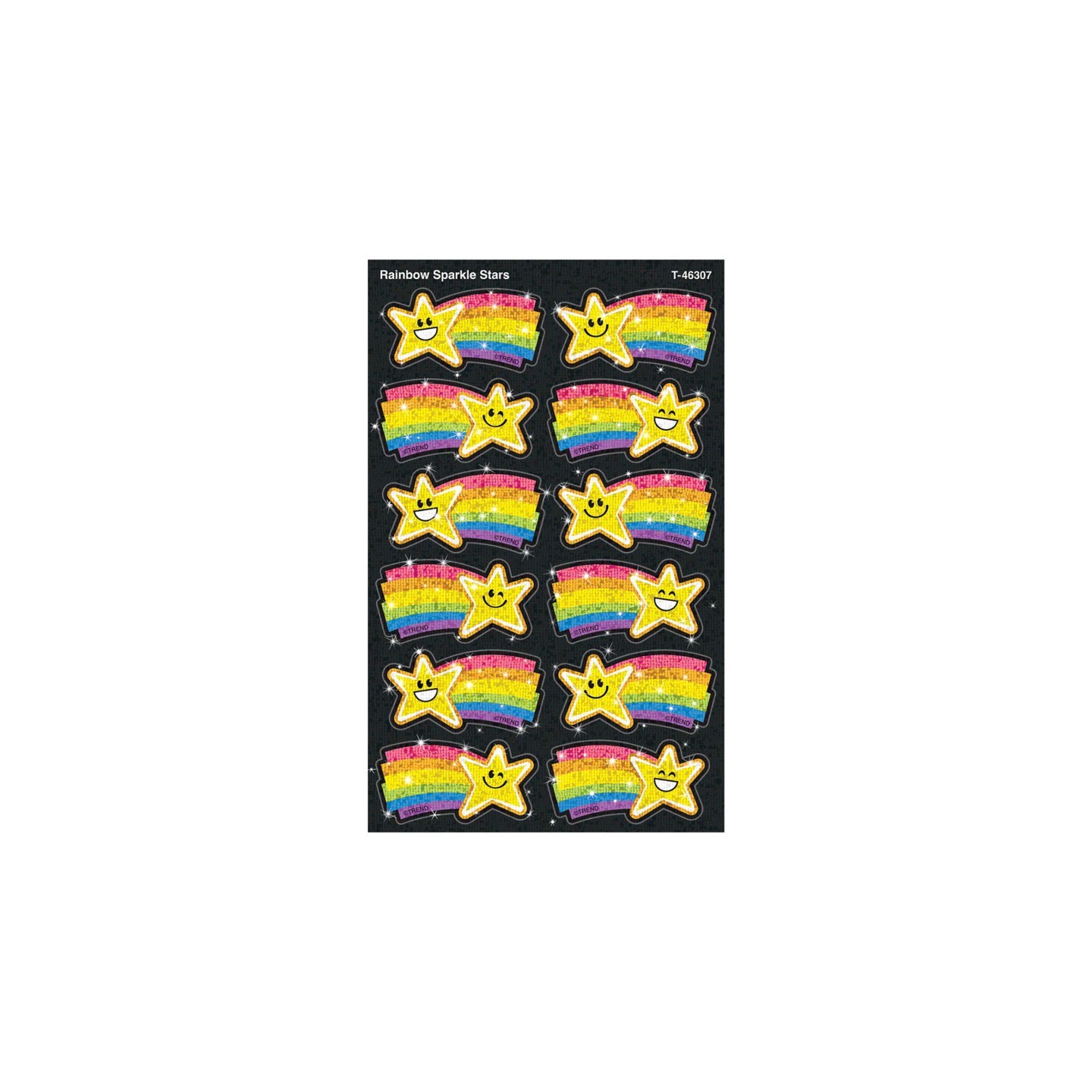 TREND Rainbow Stars Sparkle Stickers®, Pack of 24