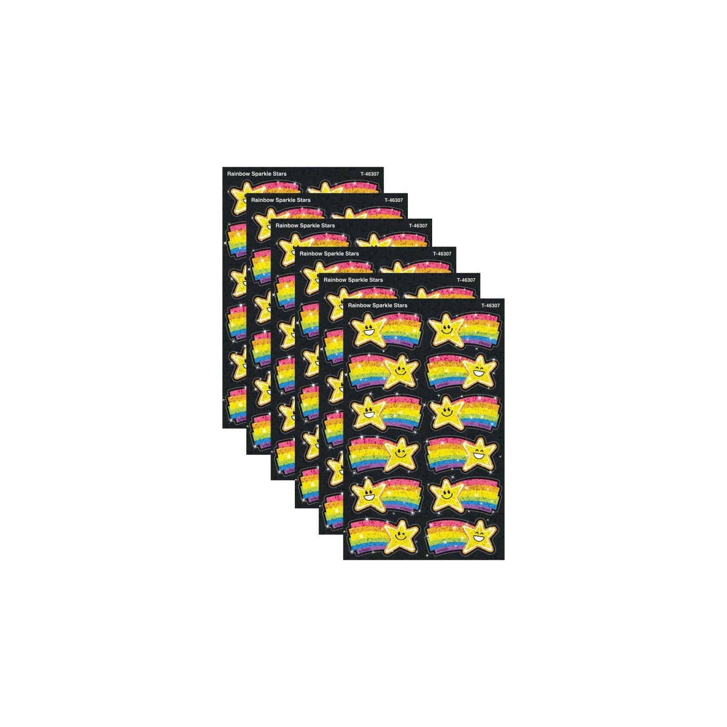 TREND Rainbow Stars Sparkle Stickers®, 24 Per Pack, 6 Packs